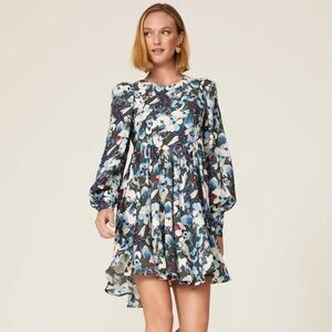 Peter Som Collective Blue Floral Empire dress Size 12